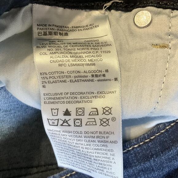 Signature By Levi's Women Jeans 16 - W33 Dark Blue Denim Modern Capri Mid Rise - Picture 11 of 12